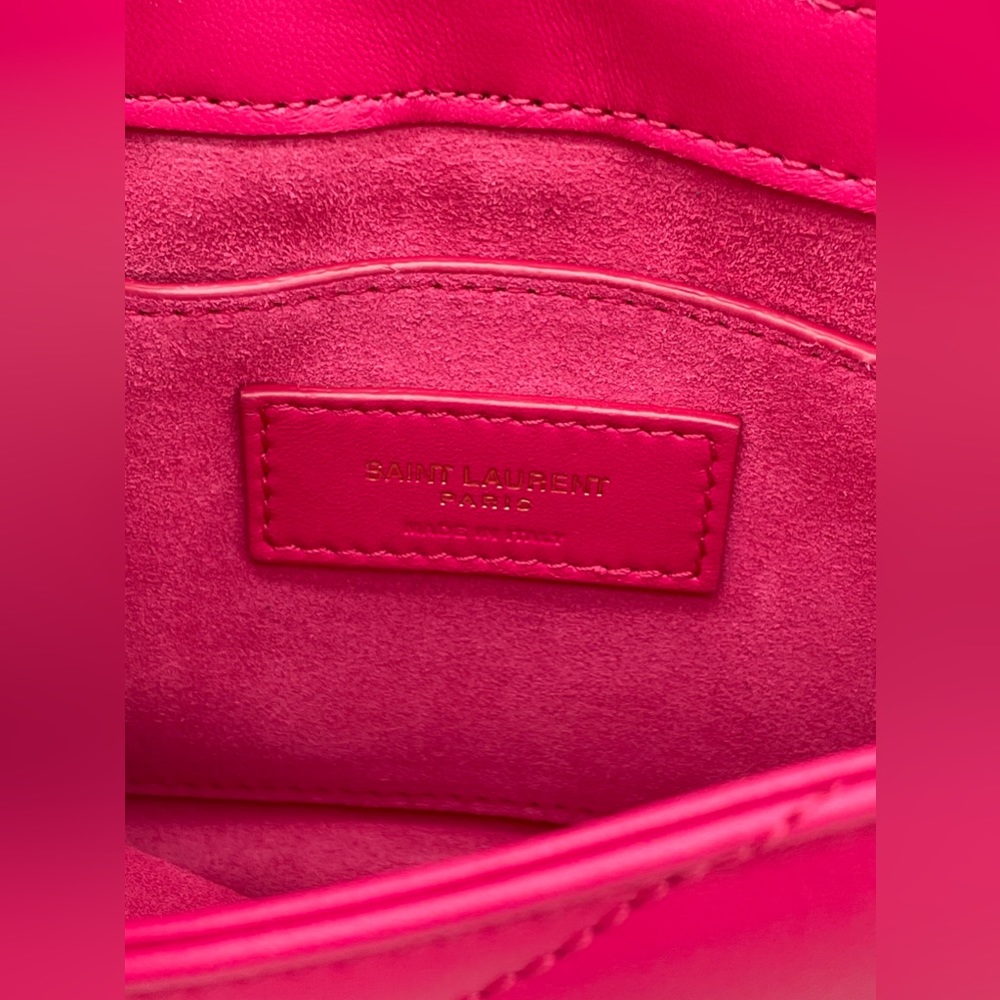 BRAND NEW Saint Laurent YSL Le 57 Leather Shoulder Bag Quilted Purse Pink! - Picture 15 of 16